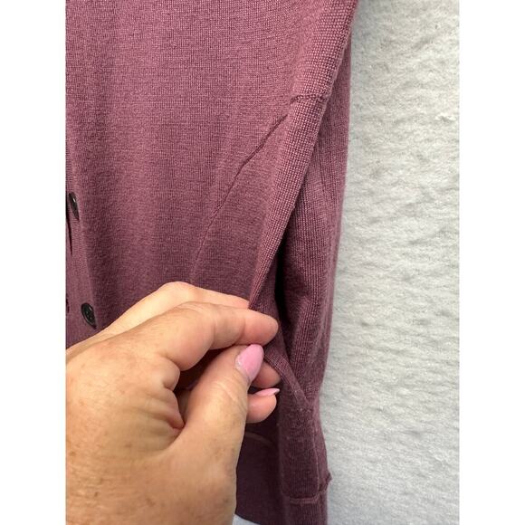 J.Crew 100% Merino Wool Longline Button Front Cardigan Sweater L Muted Purple - Picture 9 of 9